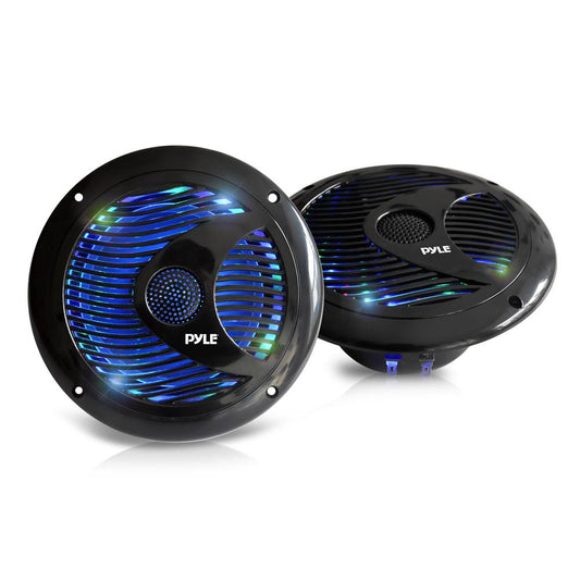 Námořní reproduktory 6,5", voděodolné, 150W, LED světla, polypropylenový kužel