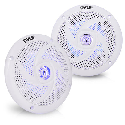 Vodotěsné reproduktory Marine 180W s LED osvětlením, nízkoprofilové, 5.25, pár