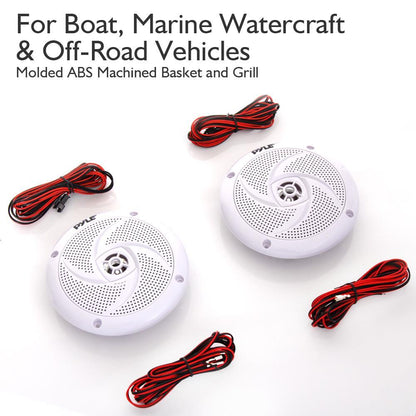 Reproduktory Marine 6.5, vodotěsné, 240W, s LED osvětlením, bílé