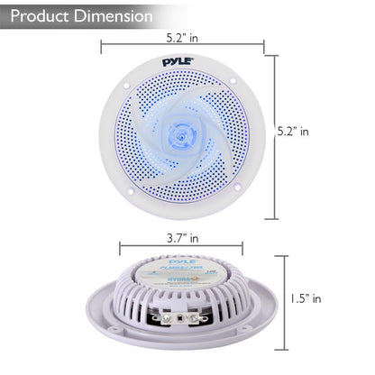 Reproduktory Marine 6.5, vodotěsné, 240W, s LED osvětlením, bílé