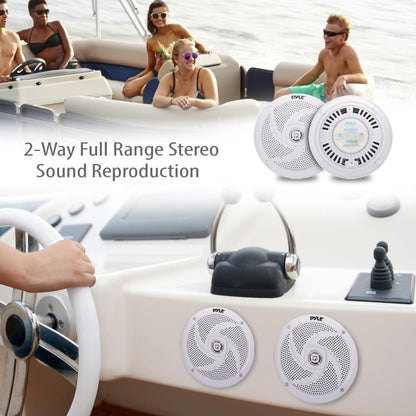 Reproduktory Marine 240W, vodotěsné, 6.5, nízkoprofilové, štíhlé provedení, bílé
