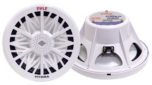Subwoofer marino de 8, 400W, impermeable, cono de polipropileno, blanco