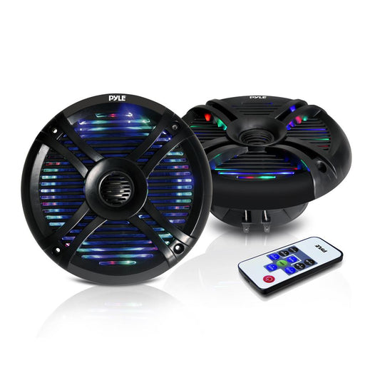 Altavoces marinos impermeables de 6.5, 250W, con luces LED y conos de polipropileno