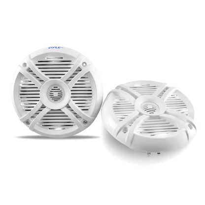 6.5" vandtætte marinehøjttalere 250W med LED-lys, hvid