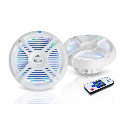 6.5" vandtætte marinehøjttalere 250W med LED-lys, hvid