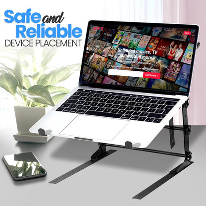 Supporto portatile doppio per laptop - design ergonomico regolabile in acciaio