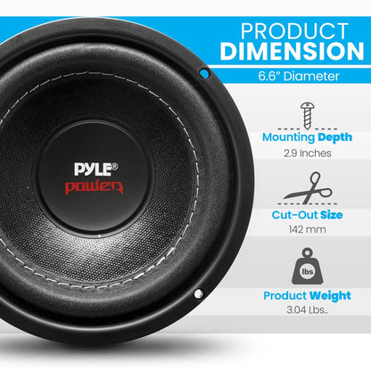 6.5" bilsubwoofer, DVC, 4 ohm