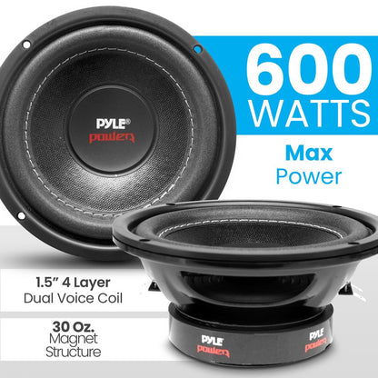 6.5" bilsubwoofer, DVC, 4 ohm