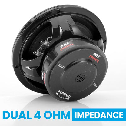 6.5" bilsubwoofer, DVC, 4 ohm