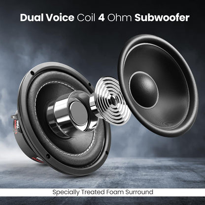 6.5" bilsubwoofer, DVC, 4 ohm