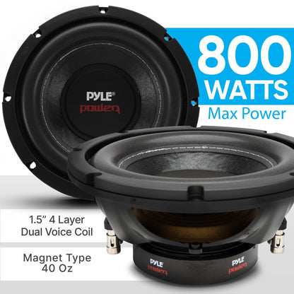 Subwoofer do auta 800W, dvojitá kmitací cívka, nepřelisovaná papírová membrána