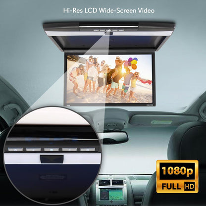 Stropný monitor do automobilu, 1080p LCD, 17,3" výklopná obrazovka, HDMI/USB/SD – PLRV1725