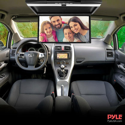Stropný monitor do automobilu, 1080p LCD, 17,3" výklopná obrazovka, HDMI/USB/SD – PLRV1725