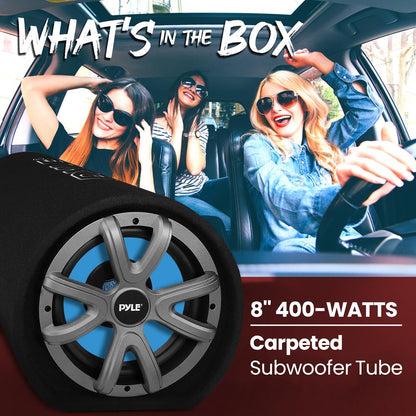 8" subwooferrør, 400 W – dyb bas, aluminiumsspole, beklædt – PLTB8