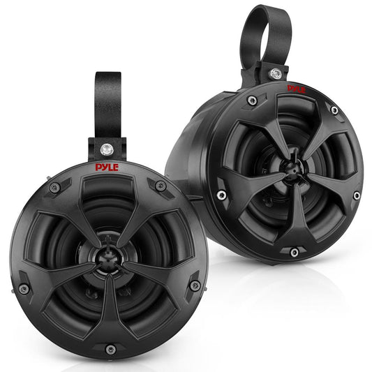 Altavoces todoterreno impermeables de 2 vías, 800W, grado marino, woofer de 4, negros