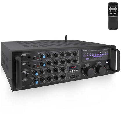 2000 W Bluetooth miksēšanas pastiprinātājs karaokei/PA ar USB/SD un uzstādīšanai statīvā — PMXAKB2000