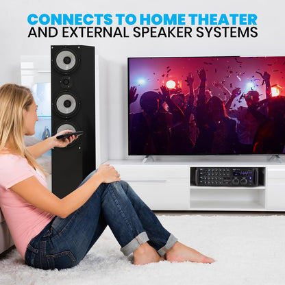 2000 W Bluetooth miksēšanas pastiprinātājs karaokei/PA ar USB/SD un uzstādīšanai statīvā — PMXAKB2000