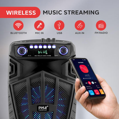 Φορητό ηχείο PA Bluetooth 680W, επαναφορτιζόμενο, με 10 φώτα LED - PPHP1022NSM