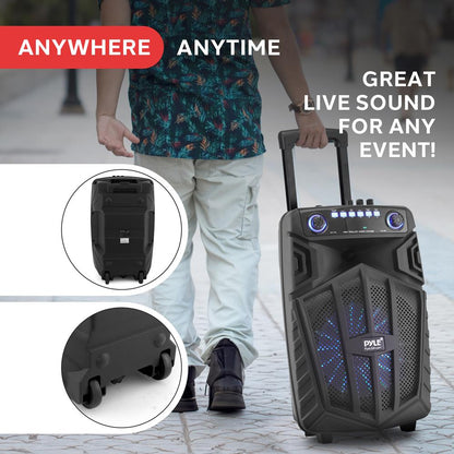 Φορητό ηχείο PA Bluetooth 680W, επαναφορτιζόμενο, με 10 φώτα LED - PPHP1022NSM