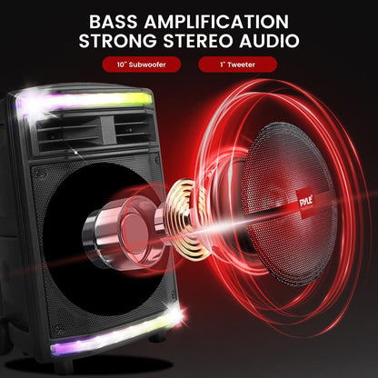 Coluna PA portátil Bluetooth 600W Bateria recarregável Luzes de festa
