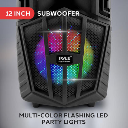 Přenosný Bluetooth PA reproduktor 880 W s dobíjením a LED světly – PPHP122NSM