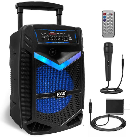 Φορητό ηχείο PA Bluetooth 800W, επαναφορτιζόμενο, υπογούφερ 12", φώτα πάρτι