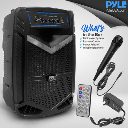 Prenosný Bluetooth PA reproduktor 800 W s nabíjaním, 12" subwooferom a párty osvetlením