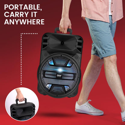Prenosný Bluetooth PA reproduktor, 800 W, nabíjateľný, LED svetlá – PPHP1243B