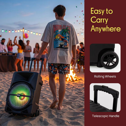 Altoparlante PA portatile con luci LED