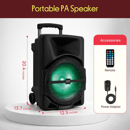 Altoparlante PA portatile con luci LED