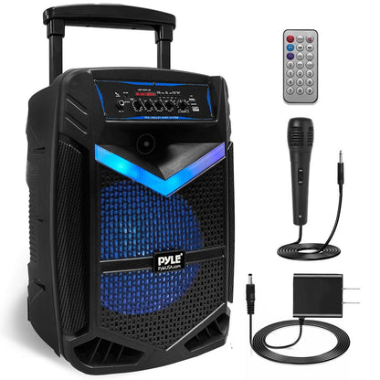 Φορητό ηχείο PA Bluetooth 1200W, επαναφορτιζόμενο, υπογούφερ 15", φώτα πάρτι