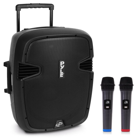 Φορητό ηχείο PA Bluetooth 1600W, επαναφορτιζόμενο, 2 μικρόφωνα, τροχοί