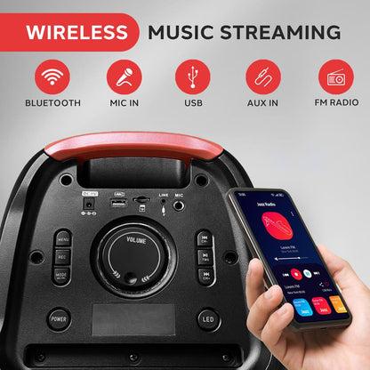 Altoparlante Bluetooth per feste da 160W, bassi potenti, sistema TWS con luci LED
