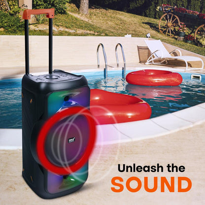 Bluetooth-Partylautsprecher, kraftvoller Klang, TWS, LED-Leuchten, tragbar