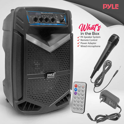 Bluetooth PA reproduktor 400W, dobíjecí, s 8" subwooferem a LED světly