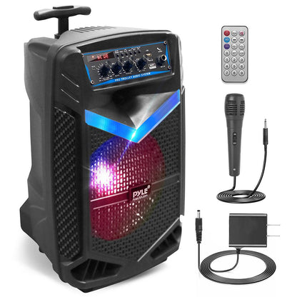 Bluetooth PA reproduktor 400W, dobíjecí, s 8" subwooferem a LED světly