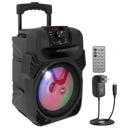 Pārnēsājams Bluetooth PA skaļrunis 400 W, uzlādējams, ar LED gaismām