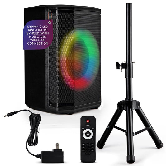 Bærbar Bluetooth-højttaler med hi-fi-lyd 8 woofer LED-lys 120W
