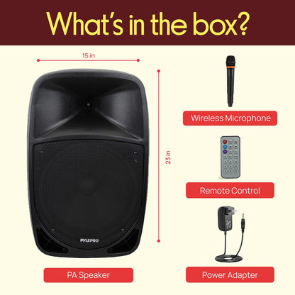 Coluna PA portátil Bluetooth 1200 W com bateria recarregável e subwoofer de 12"