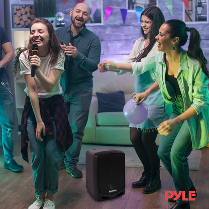 Kannettava Bluetooth-karaoke-PA-kaiutin, 600 W, ladattava langaton mikrofoni