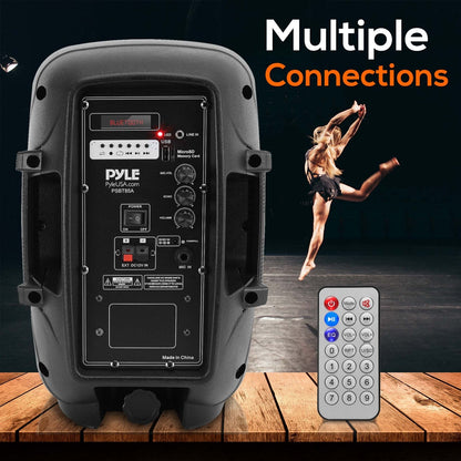 Portabel Bluetooth-PA-högtalare 800 W med uppladdningsbar UHF-mikrofon, 8-tums subwoofer