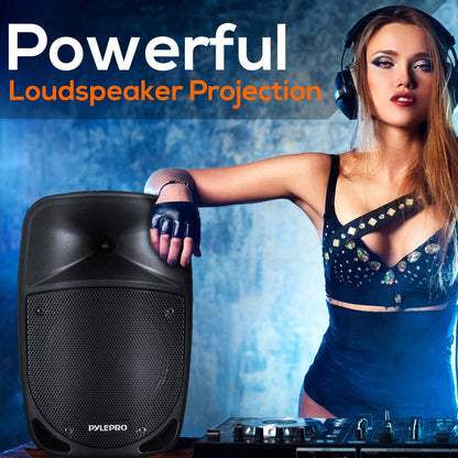 Portabel Bluetooth-PA-högtalare 800 W med uppladdningsbar UHF-mikrofon, 8-tums subwoofer