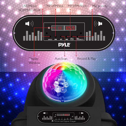 Langaton kannettava PA-kaiutin, 700 W, ladattava, Bluetooth, LED-valot