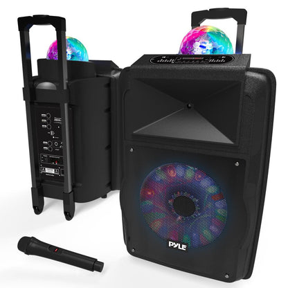 Langaton kannettava PA-kaiutin, 700 W, ladattava, Bluetooth, LED-valot
