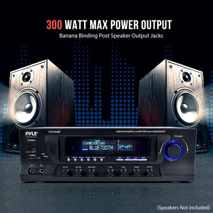 Aimplitheoir Bluetooth gan sreang 300W, glacadóir amharclainne baile 4 chainéal - PT272AUBT